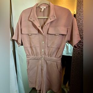 Soft Light Pink Short Sleeve Jumpsuit/Romper